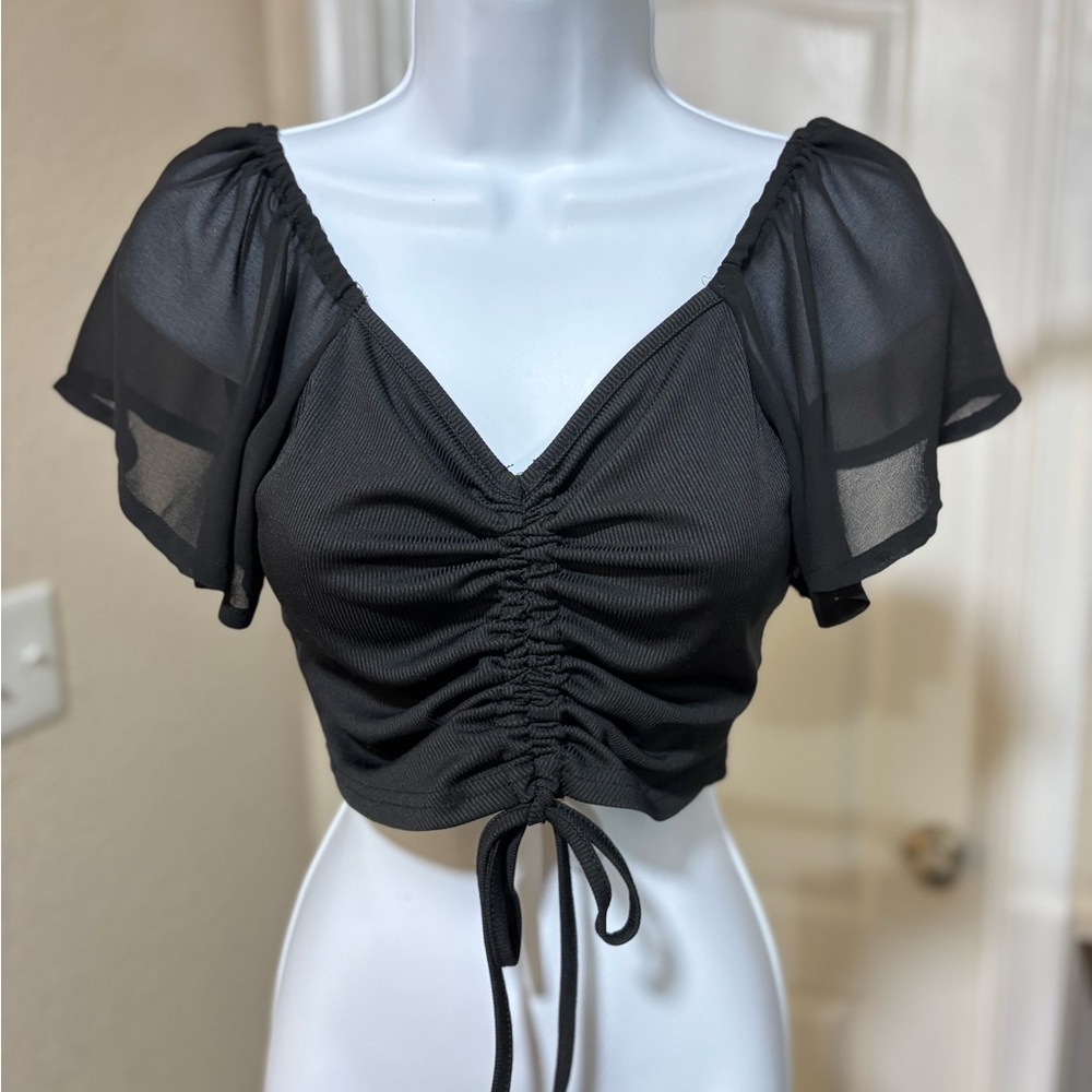 Batwing crop top, size S